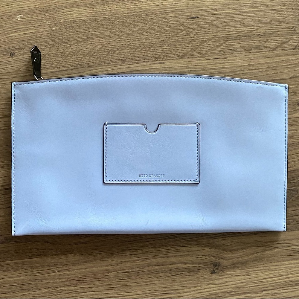 Reed Krakoff Blue Leather Pouch Clutch